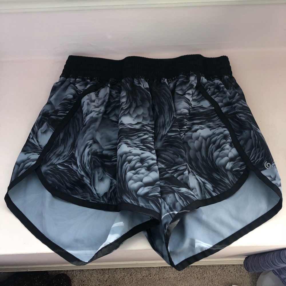 GREY AND BLACK CHAMPION ATHLETIC SHORTS